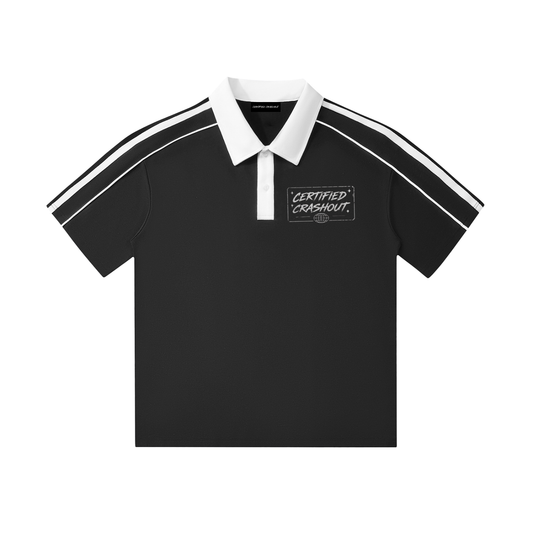 Certified Crashout World Collar Short-Sleeve Polo Shirt