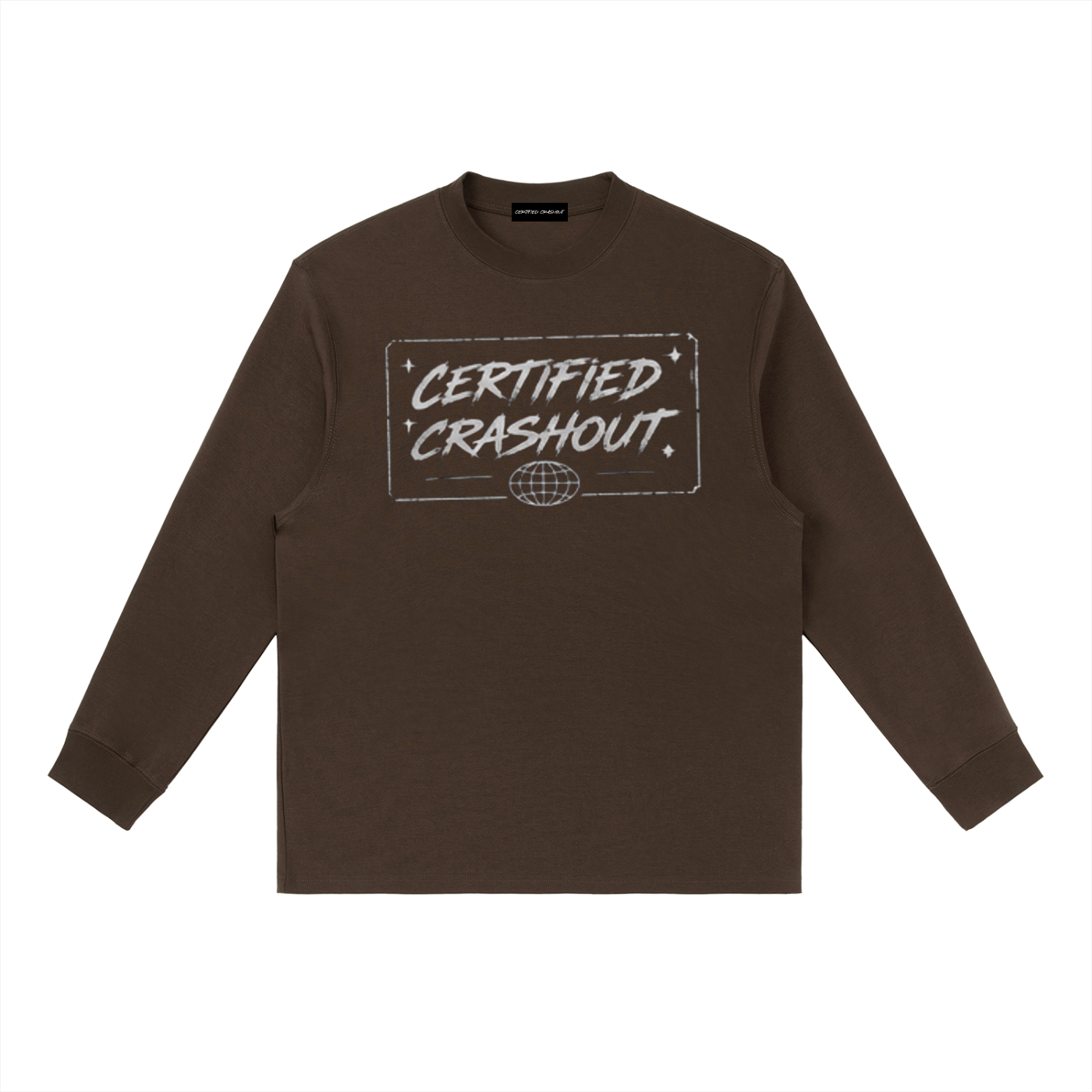 Certified Crashout World Essential Crewneck Long-Sleeve T-Shirt