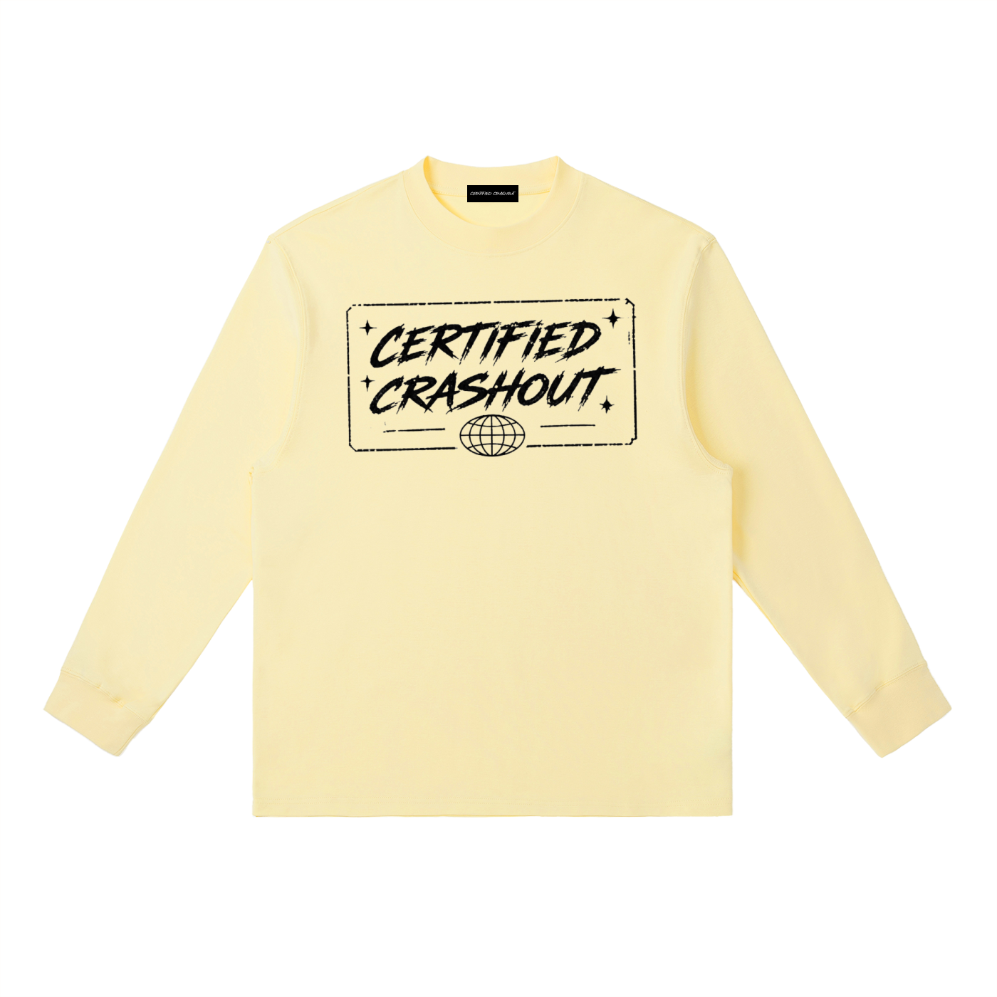 Certified Crashout World Essential Crewneck Long-Sleeve T-Shirt