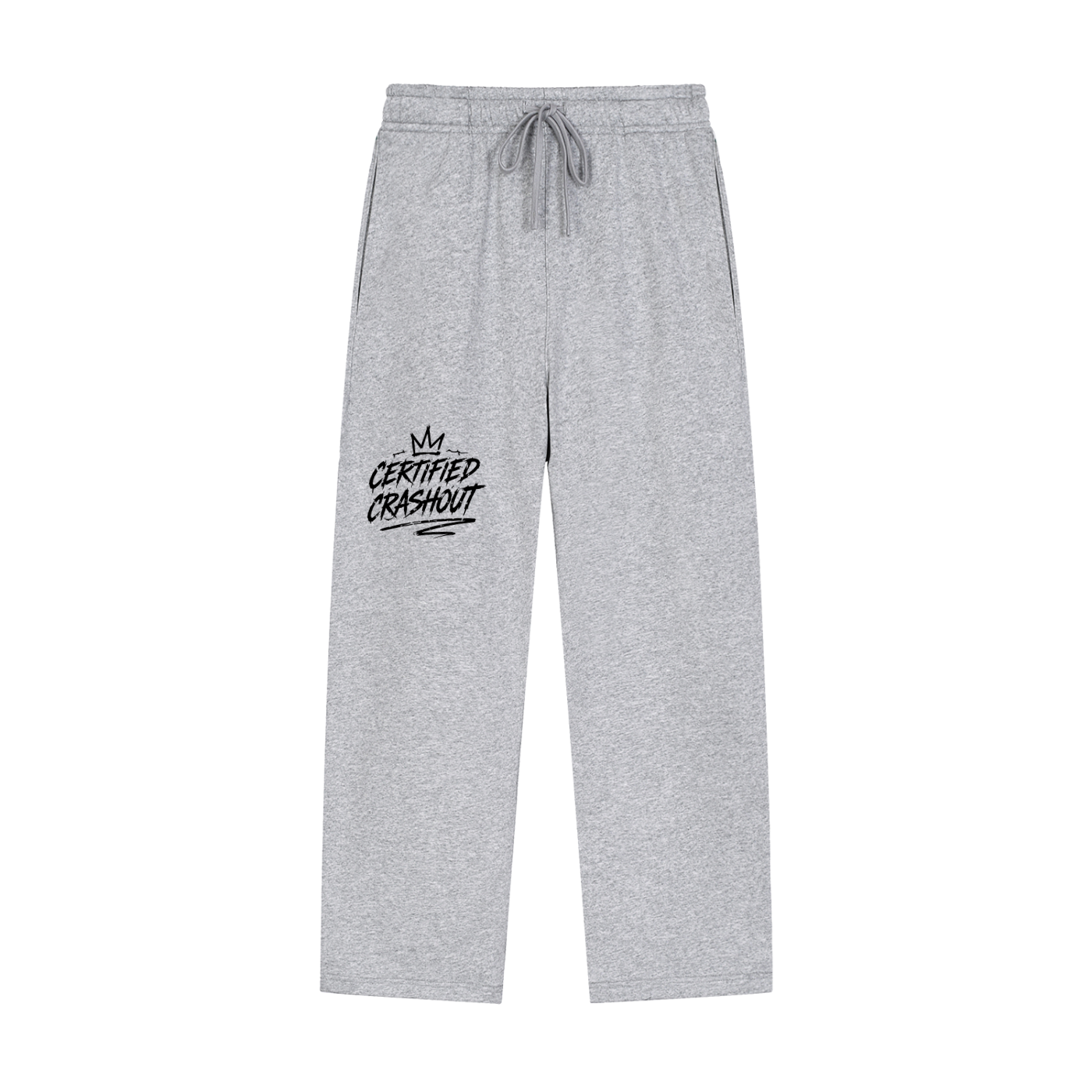 Certified Crashout Solid Color Straight-Leg Sweatpants