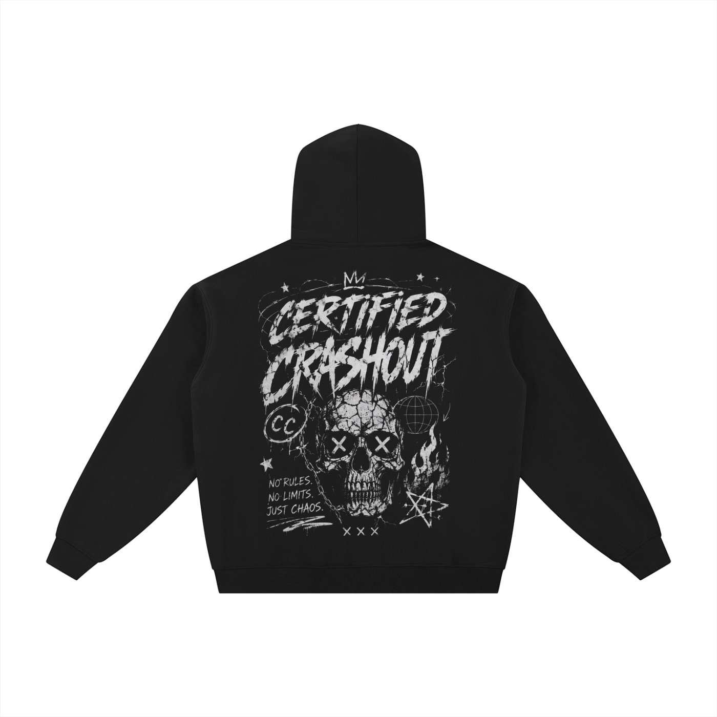 Certified Crashout Essential Fleece Zip-Through Hoodie