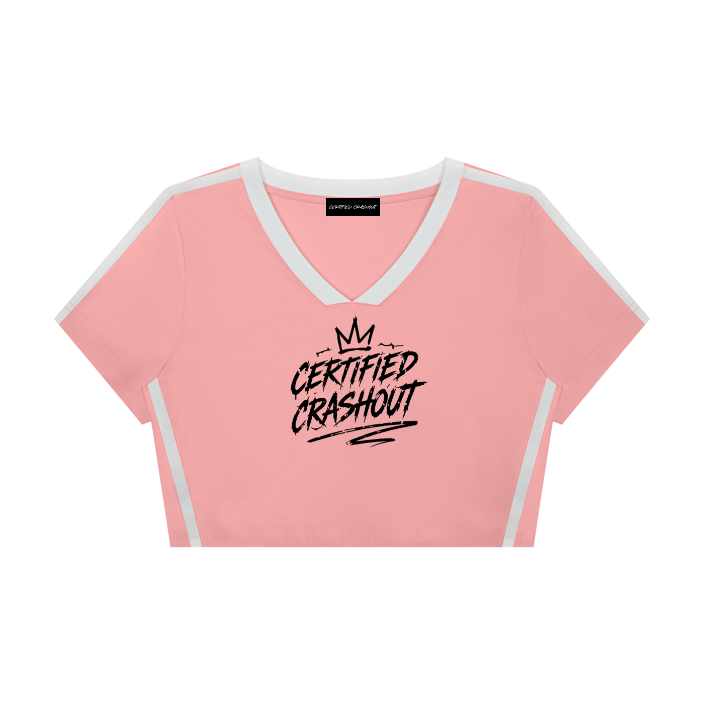 Certified Crashout Women’s Slim Fit Color Block T-Shirt