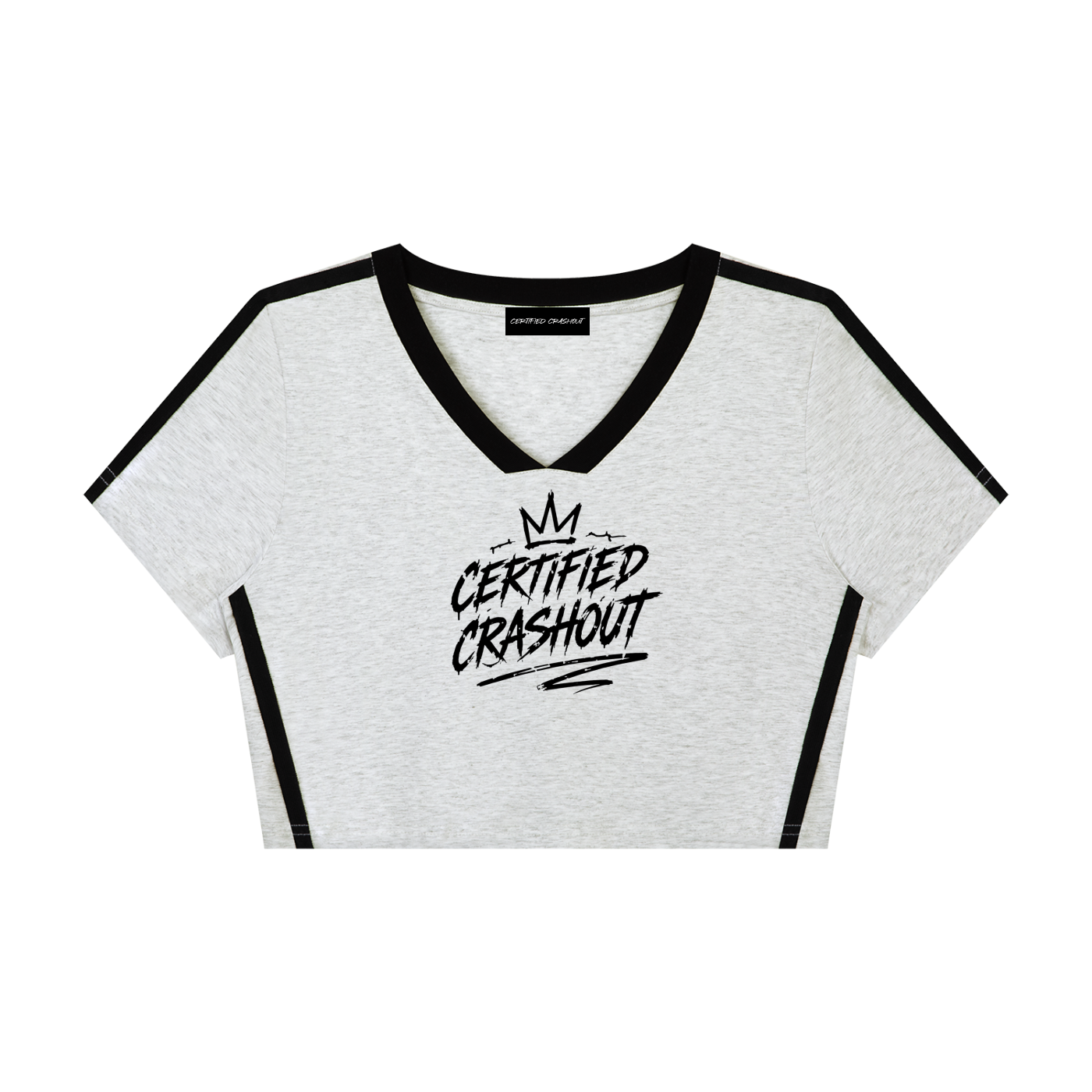 Certified Crashout Women’s Slim Fit Color Block T-Shirt