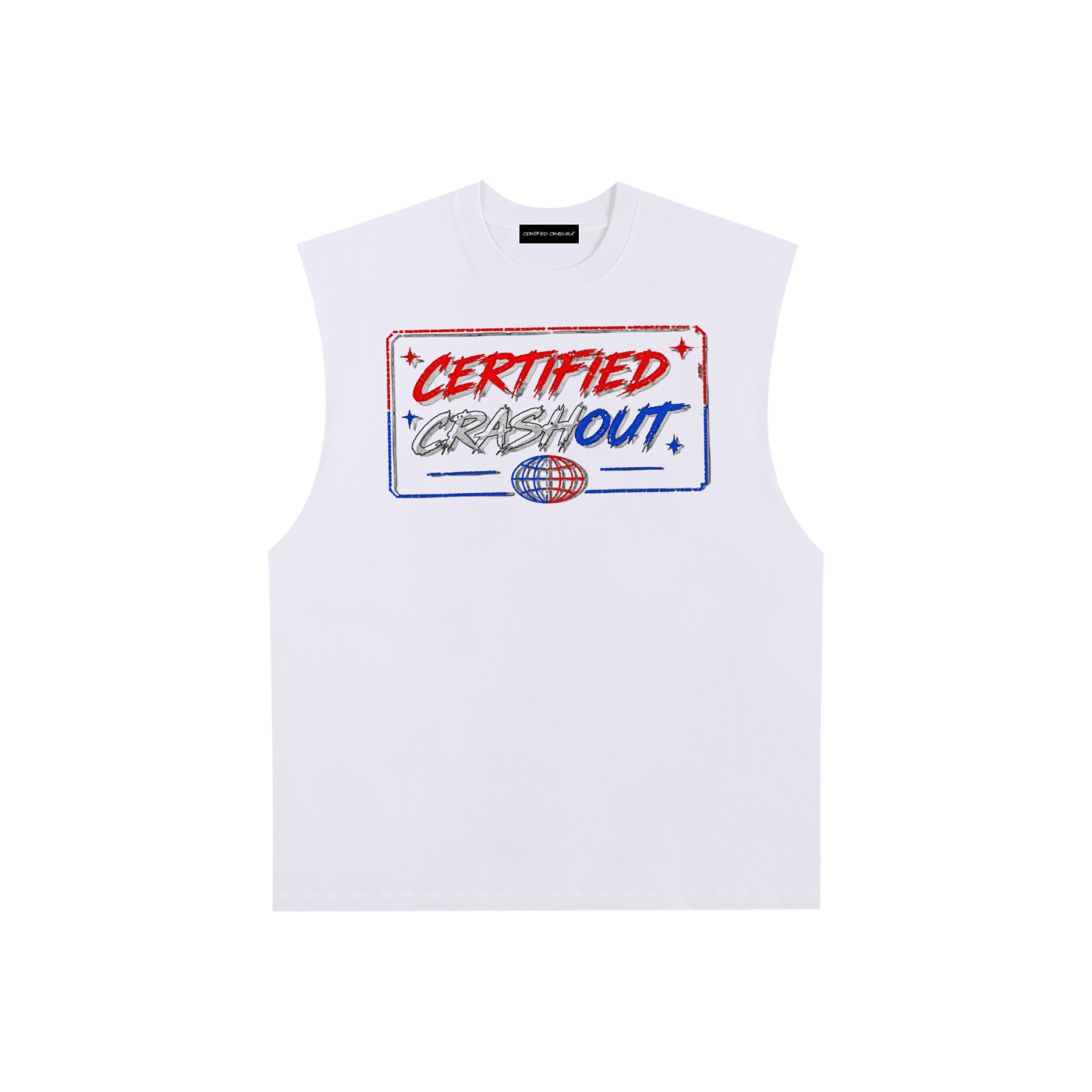 Certified Crashout World 4th Of July Edition Raw Edge Cotton Tank Top