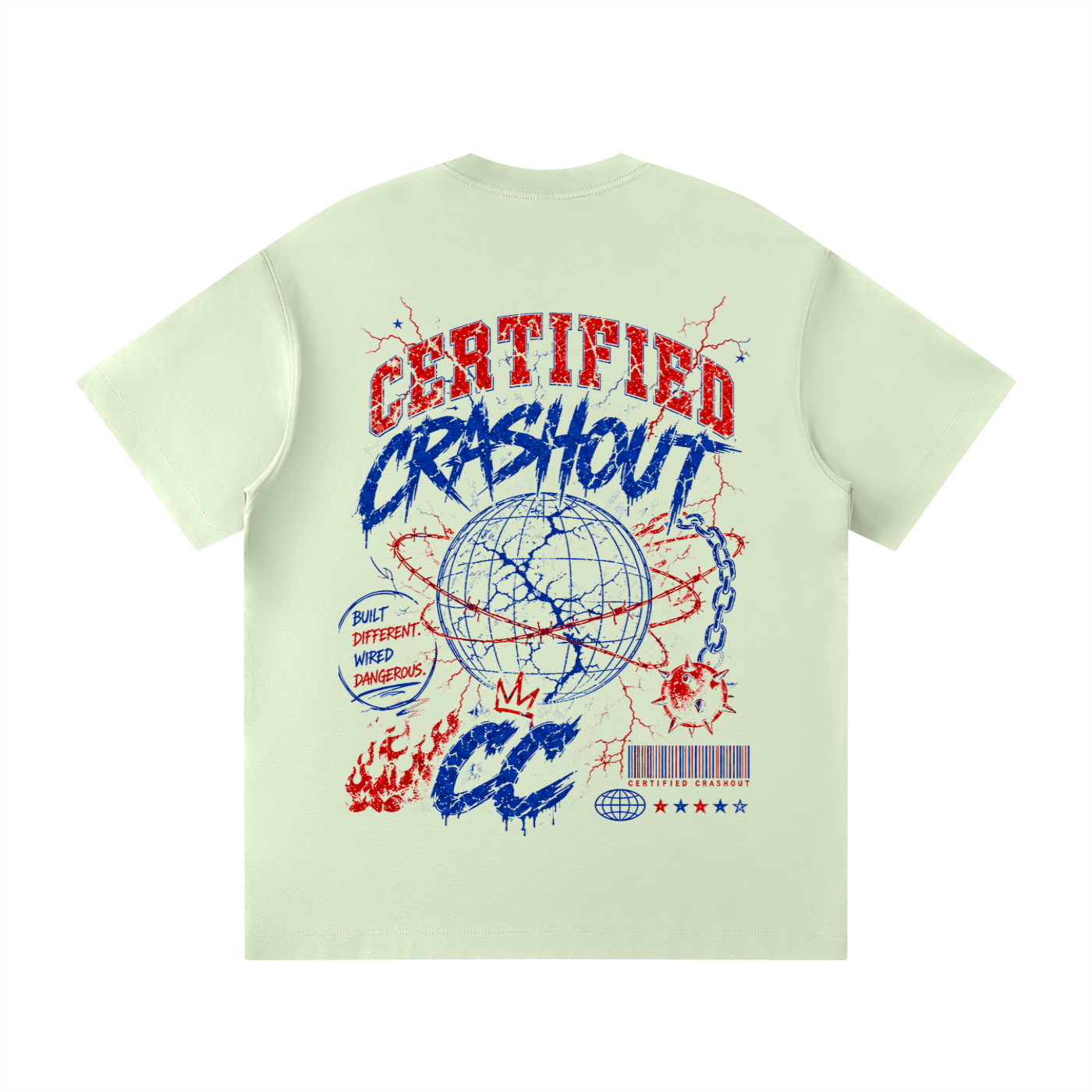 Certified Crashout World 4th Of July Edition Unisex Loose Fit Crewneck T-Shirt