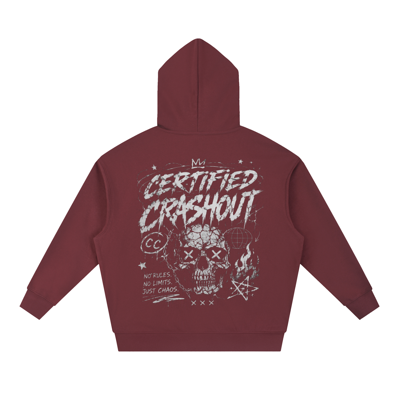 Certified Crashout Essential Boxy Heavyweight Drop-Shoulder Hoodie
