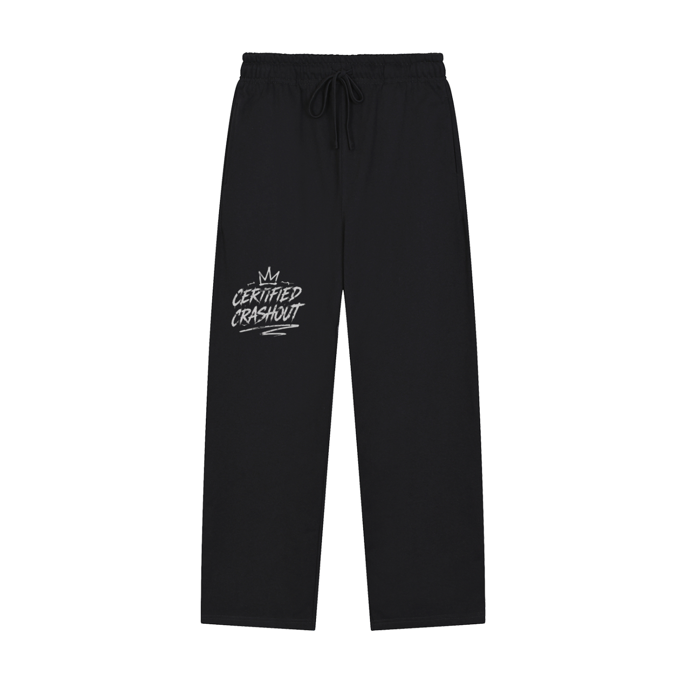 Certified Crashout Solid Color Straight-Leg Sweatpants