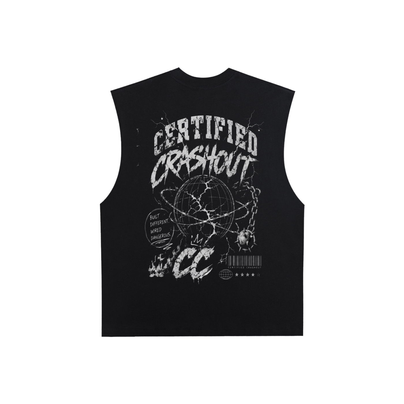Certified Crashout World Raw Edge Cotton Tank Top